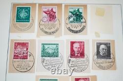 Germany Collection Of 600+ Used Stamps Town & Railroad Cancels On Album Pages