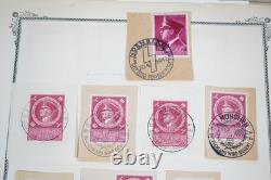 Germany Collection Of 600+ Used Stamps Town & Railroad Cancels On Album Pages