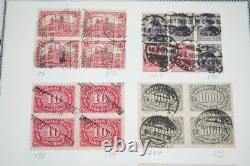 Germany Collection Of 600+ Used Stamps Town & Railroad Cancels On Album Pages
