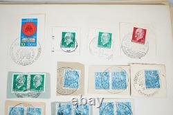 Germany Collection Of 600+ Used Stamps Town & Railroad Cancels On Album Pages