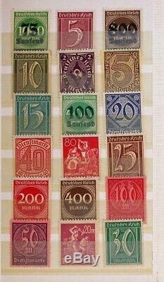 Germany Old Stamp Collection Lot of 140 MNH in Authentic Vintage German Album