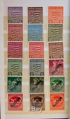 Germany Old Stamp Collection Lot of 140 MNH in Authentic Vintage German Album