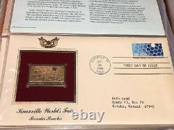 Golden 22KT Replicas U. S. Stamps, Album Collection FDC 1982-1983, Places, Events