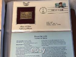 Golden 22KT Replicas U. S. Stamps, Album Collection FDC 1982-1983, Places, Events