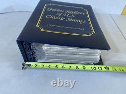 Golden Replicas of US Classic Stamps stamp collection book 22kt gold album 3B72