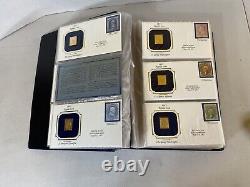 Golden Replicas of US Classic Stamps stamp collection book 22kt gold album 3B72