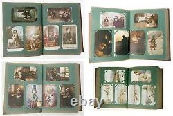 Great 1906 pre-WWI 282 x Postcards Full Album Street Stamps Love Animal American