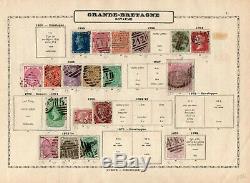 Great Britain 1841/1929 Old Used Collect. On Album Pages, Good Values, CV 4660