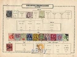 Great Britain 1841/1929 Old Used Collect. On Album Pages, Good Values, CV 4660