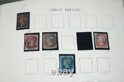 Great Britain Collection Of 1,100+ Stamps Mint & Used Stored In Stanley Album