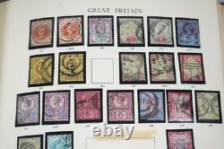 Great Britain Collection Of 1,100+ Stamps Mint & Used Stored In Stanley Album