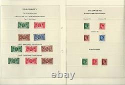 Great Britain Stamp Collection in Safe Dual Album, 1934-51, Specialized, JFZ