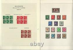 Great Britain Stamp Collection in Safe Dual Album, 1934-51, Specialized, JFZ