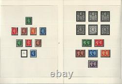 Great Britain Stamp Collection in Safe Dual Album, 1934-51, Specialized, JFZ