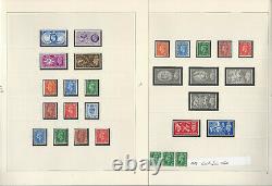 Great Britain Stamp Collection in Safe Dual Album, 1934-51, Specialized, JFZ