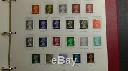 Great Britain stamp collection in Gibbons album with 800 or so stamps to'80