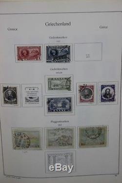 Greece Stamp Collection in KA-BE Album & 880 Stamps Used Some Unused -ST-096