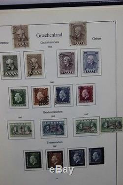 Greece Stamp Collection in KA-BE Album & 880 Stamps Used Some Unused -ST-096