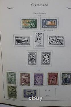 Greece Stamp Collection in KA-BE Album & 880 Stamps Used Some Unused -ST-096