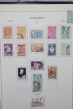 Greece Stamp Collection in KA-BE Album & 880 Stamps Used Some Unused -ST-096
