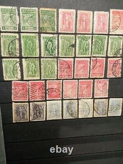 Greek Stamp Collection Used Greece Accumulation in Organized Stockbook
