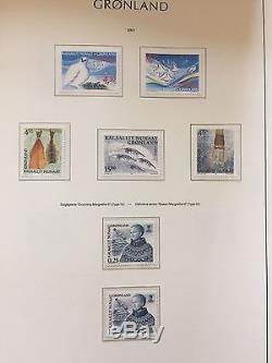 Greenland 1938-2001 100% compl MNH collection in album incl. 1945 liberation set