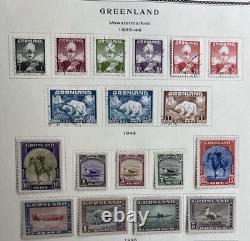 Greenland Stamp Collection 1938-1970s 5 Album Pages Pakke-Porto Used Mint