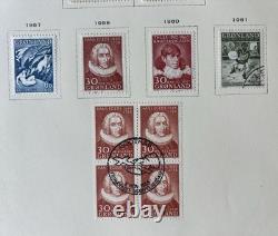 Greenland Stamp Collection 1938-1970s 5 Album Pages Pakke-Porto Used Mint
