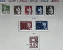 Greenland Stamp Collection 1938-1970s 5 Album Pages Pakke-Porto Used Mint