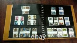 Gutter Pair Collection Unfolded 1972-1988 Fv Mnh Stamps £177 Lindner Album