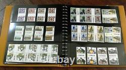 Gutter Pair Collection Unfolded 1972-1988 Fv Mnh Stamps £177 Lindner Album