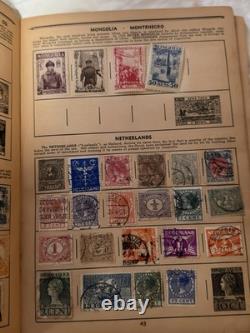 H. E. Harris Discoverer Worldwide Stamp Album with Used Stamps, Germany Japan