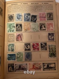 H. E. Harris Discoverer Worldwide Stamp Album with Used Stamps, Germany Japan