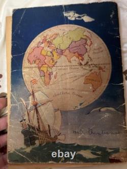 H. E. Harris Discoverer Worldwide Stamp Album with Used Stamps, Germany Japan