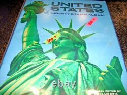 H. E. Harris Liberty Stamp Album Over 800 United States Stamps Mint & Used