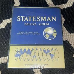 HE Harris Statesman Deluxe Album Postage Stamps Of The World HUGE Collection