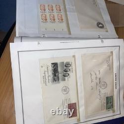 HE Harris USA LIBERTY 1 STAMP ALBUM Part A 1847-1983 BINDER With 250+ Stamps/Block