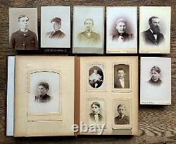 HONEOYE Rochester NY Jackson MICH Cabinet Card & CDV 75 Photos ALBUM Tax Stamps