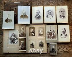 HONEOYE Rochester NY Jackson MICH Cabinet Card & CDV 75 Photos ALBUM Tax Stamps