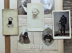 HONEOYE Rochester NY Jackson MICH Cabinet Card & CDV 75 Photos ALBUM Tax Stamps