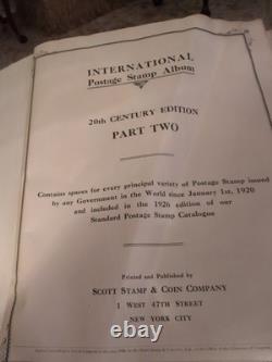HUGE VINTAGE SCOTT ALBUM stuffed With International High Value Stamps. Amazing