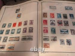 HUGE VINTAGE SCOTT ALBUM stuffed With International High Value Stamps. Amazing