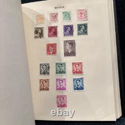 HUGE Vintage Stanley Gibbons Devon Album 1,494 Stamps, 37 Countries 1940s-70s