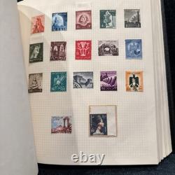 HUGE Vintage Stanley Gibbons Devon Album 1,494 Stamps, 37 Countries 1940s-70s