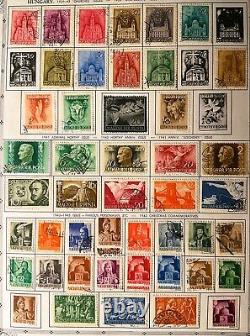 HUNGARY Stamp collection HUGE VINTAGE LOT on Album Pages B. O. B. CHEAP SHIPPING