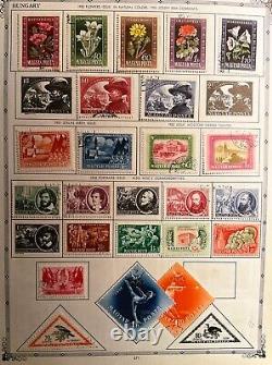 HUNGARY Stamp collection HUGE VINTAGE LOT on Album Pages B. O. B. CHEAP SHIPPING
