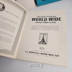 Harris Pioneer World Wide Postage Stamp Album 1977 180+ Stamps Collection & USA