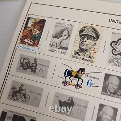 Harris Pioneer World Wide Postage Stamp Album 1977 180+ Stamps Collection & USA