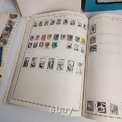 Harris Pioneer World Wide Postage Stamp Album 1977 180+ Stamps Collection & USA