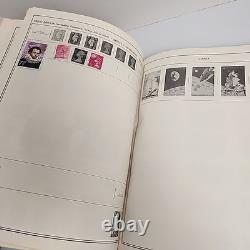 Harris Pioneer World Wide Postage Stamp Album 1977 180+ Stamps Collection & USA